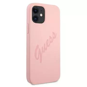 Guess GUHCP12SLSVSPI iPhone 12 mini 5,4 "pink / pink Hardcase Script Vintage