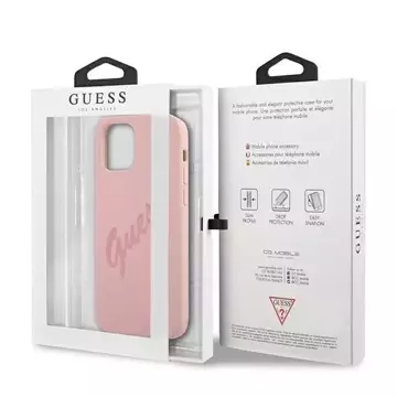 Guess GUHCP12SLSVSPI iPhone 12 mini 5,4 "pink / pink Hardcase Script Vintage