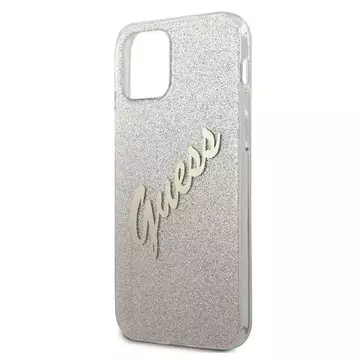 Guess GUHCP12SPCUGLSGO iPhone 12 mini 5,4" złoty/gold Hardcase Glitter Gradient Script