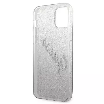 Guess GUHCP12SPCUGLSPI iPhone 12 mini 5,4" różowy/pink Hardcase Glitter Gradient Script