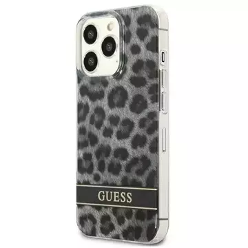 Guess GUHCP13LHSLEOK iPhone 13 Pro / 13 6,1" szary/grey Hardcase Leopard