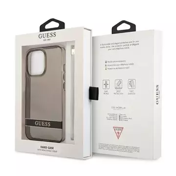 Guess GUHCP13LHTSGSK iPhone 13 Pro / 13 6,1" Czarny/Black Hardcase Translucent Stap