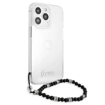 Guess GUHCP13LKPSBK iPhone 13 Pro / 13 6,1" Transparentes Hardcase Black Pearl