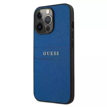 Guess GUHCP13LPSASBBL iPhone 13 Pro / 13 6,1" Niebieski/Blue Saffiano Strap