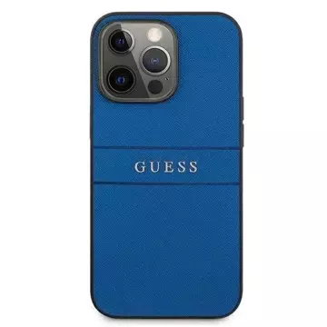 Guess GUHCP13LPSASBBL iPhone 13 Pro / 13 6,1" Niebieski/Blue Saffiano Strap