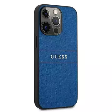 Guess GUHCP13LPSASBBL iPhone 13 Pro / 13 6,1" Niebieski/Blue Saffiano Strap