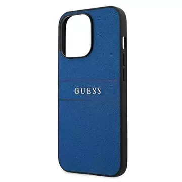 Guess GUHCP13LPSASBBL iPhone 13 Pro / 13 6,1" Niebieski/Blue Saffiano Strap