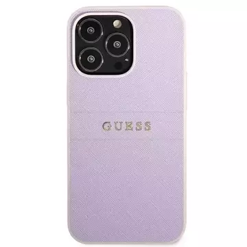 Guess GUHCP13LPSASBPU iPhone 13 Pro / 13 6,1" purpurowy/lila Saffiano Hot Stamp