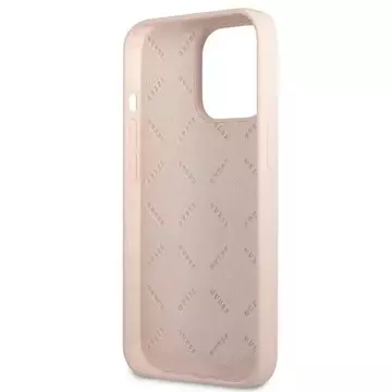 Guess GUHCP13LSLTGP iPhone 13 Pro / 13 6.1 "rosa / rosa Hardcase Silikondreieck