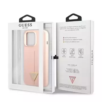 Guess GUHCP13LSLTGP iPhone 13 Pro / 13 6.1 "rosa / rosa Hardcase Silikondreieck