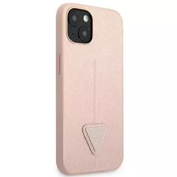 Guess GUHCP13SPSATLP iPhone 13 mini 5,4 "rosa / rosa Hardcase SaffianoTriangle Logo