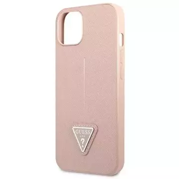 Guess GUHCP13SPSATLP iPhone 13 mini 5,4 "rosa / rosa Hardcase SaffianoTriangle Logo