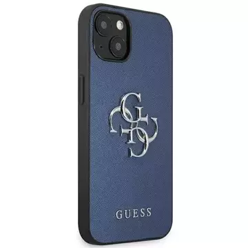 Guess GUHCP13SSA4GSBL iPhone 13 mini 5,4" niebieski/blue Hardcase Saffiano 4G Metal Logo