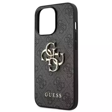 Guess GUHCP13X4GMGGR iPhone 13 Pro Max 6,7" szary/grey hardcase 4G Big Metal Logo