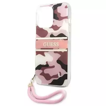 Guess GUHCP13XKCABPI iPhone 13 Pro Max 6,7" różowy/pink Hardcase Camo Strap Collection