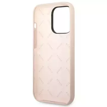 Guess GUHCP14LSLTGP Hülle für Apple iPhone 14 Pro 6.1" pink/pink Hardcase Silikon Dreieck