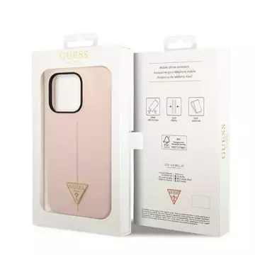 Guess GUHCP14LSLTGP Hülle für Apple iPhone 14 Pro 6.1" pink/pink Hardcase Silikon Dreieck