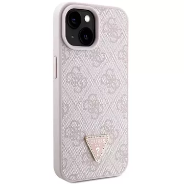 Guess GUHCP15MP4TDSCPP Hülle für iPhone 15 Plus 6,7" Hardcase Crossbody 4G Metal Logo rosa/rosa