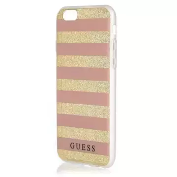 Guess GUHCP6STGPI iPhone 6/6S rosa Hardcase Ethnic Chic Stripes 3D