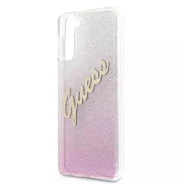 Guess GUHCS21MPCUGLSPI S21 G996 rosa / rosa Hardcase Glitter Gradient Script