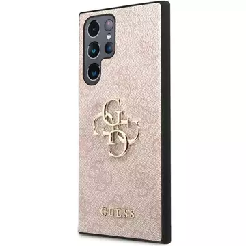 Guess GUHCS23L4GMGPI Hülle für Samsung Galaxy S23 Ultra S918 pink/pink Hardcase 4G Big Metal Logo