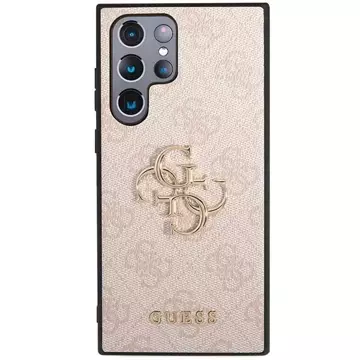 Guess GUHCS23L4GMGPI Hülle für Samsung Galaxy S23 Ultra S918 pink/pink Hardcase 4G Big Metal Logo