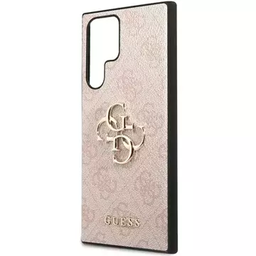 Guess GUHCS23L4GMGPI Hülle für Samsung Galaxy S23 Ultra S918 pink/pink Hardcase 4G Big Metal Logo