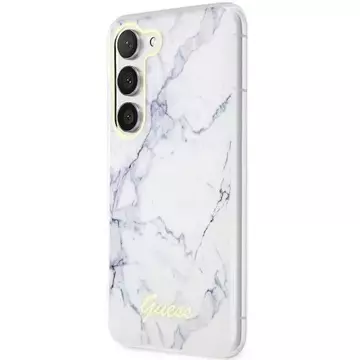 Guess GUHCS23MPCUMAH Hülle für Samsung Galaxy S23 Plus S916 weiß/weiß Hardcase Marble