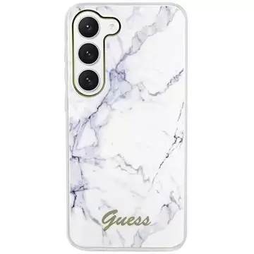 Guess GUHCS23MPCUMAH Hülle für Samsung Galaxy S23 Plus S916 weiß/weiß Hardcase Marble