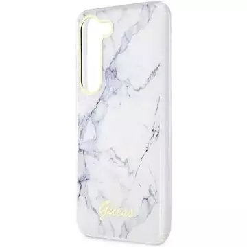 Guess GUHCS23MPCUMAH Hülle für Samsung Galaxy S23 Plus S916 weiß/weiß Hardcase Marble