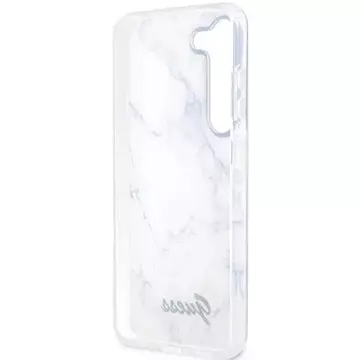 Guess GUHCS23MPCUMAH Hülle für Samsung Galaxy S23 Plus S916 weiß/weiß Hardcase Marble