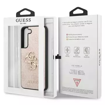 Guess GUHCS23S4GMGPI Hülle für Samsung Galaxy S23 S911 pink/pink Hardcase 4G Big Metal Logo