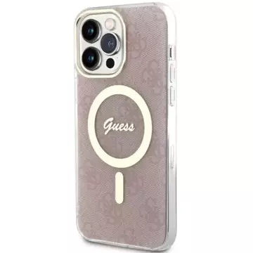 Guess GUHMP14XH4STP Handyhülle für Apple iPhone 14 Pro Max 6,7" rosa/rosa Hardcase 4G MagSafe