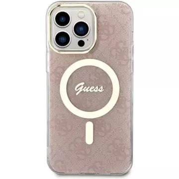 Guess GUHMP14XH4STP Handyhülle für Apple iPhone 14 Pro Max 6,7" rosa/rosa Hardcase 4G MagSafe