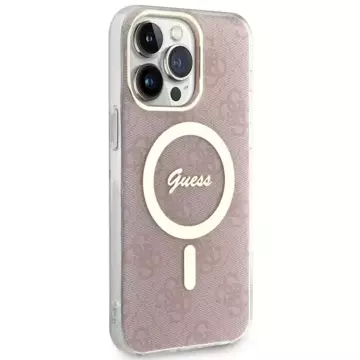 Guess GUHMP14XH4STP Handyhülle für Apple iPhone 14 Pro Max 6,7" rosa/rosa Hardcase 4G MagSafe