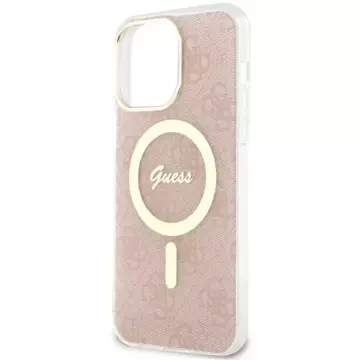 Guess GUHMP14XH4STP Handyhülle für Apple iPhone 14 Pro Max 6,7" rosa/rosa Hardcase 4G MagSafe