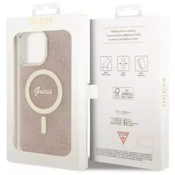 Guess GUHMP14XH4STP Handyhülle für Apple iPhone 14 Pro Max 6,7" rosa/rosa Hardcase 4G MagSafe