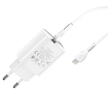 HOCO Typ-C-Wandladegerät, Typ-C-Kabel für Lightning PD 20W N14, weiß