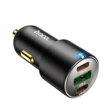 HOCO USB A Autoladegerät 2 x Typ C PD QC3.0 3A 45W NZ6 schwarz