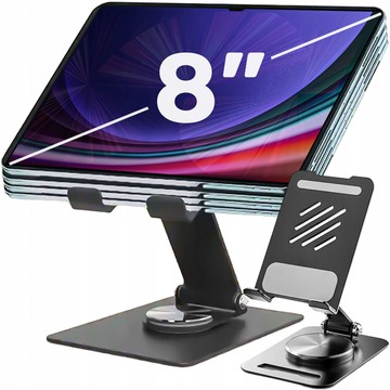 Halter Ständer Tablet Ständer Telefon 12,9 Desktop Schwenkbar 360 ​​​​Desktop Aluminium Alogy Schwarz