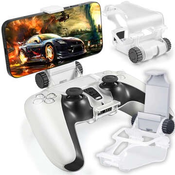 Handyhalter für Gamepad für Sony PlayStation 5 PS5 DualSense Clip-Halterung Weiß