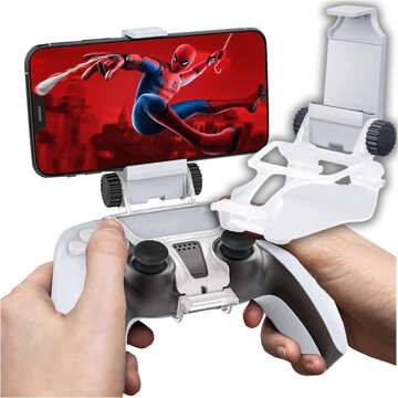 Handyhalter für Gamepad für Sony PlayStation 5 PS5 DualSense Clip-Halterung Weiß