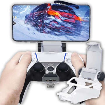 Handyhalter für Gamepad für Sony PlayStation 5 PS5 DualSense Clip-Halterung Weiß