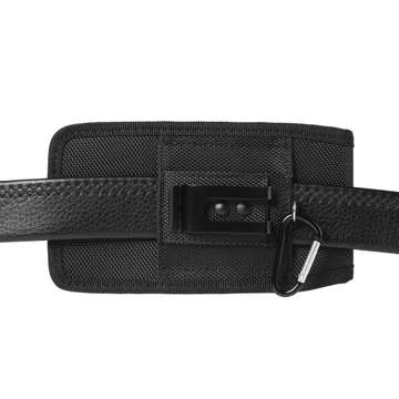 Handyhülle Alogy Handygürtelholster mit Karabiner und Kartenfach XXL 7.2 Schwarz