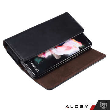 Handyhülle für Gürtel, Leder-Holsterhülle 6,8 Alogy Wallet, universelle Hülle für Handygürtel, Schwarz