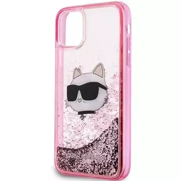 Handyschutzhülle Karl Lagerfeld KLHCN61LNCHCP für Apple iPhone 11/ XR 6.1" pink/pink Hardcase Glitter Choupette Head