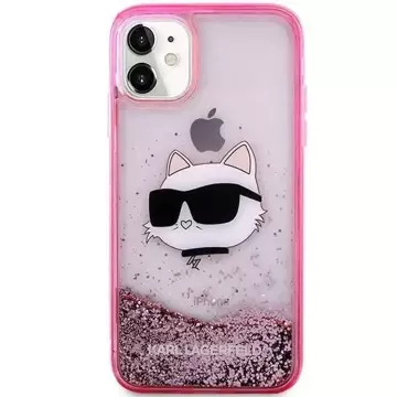 Handyschutzhülle Karl Lagerfeld KLHCN61LNCHCP für Apple iPhone 11/ XR 6.1" pink/pink Hardcase Glitter Choupette Head