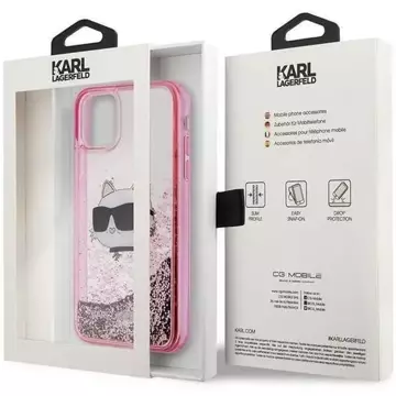 Handyschutzhülle Karl Lagerfeld KLHCN61LNCHCP für Apple iPhone 11/ XR 6.1" pink/pink Hardcase Glitter Choupette Head