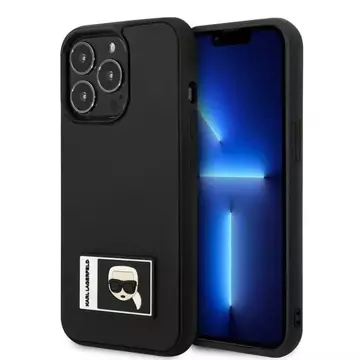 Handyschutzhülle Karl Lagerfeld KLHCP13L3DKPK für Apple iPhone 13 Pro / 13 6.1" schwarz/schwarz Hardcase Ikonik Patch