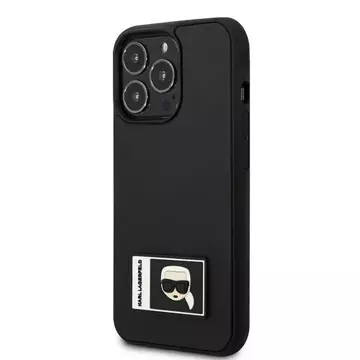 Handyschutzhülle Karl Lagerfeld KLHCP13L3DKPK für Apple iPhone 13 Pro / 13 6.1" schwarz/schwarz Hardcase Ikonik Patch